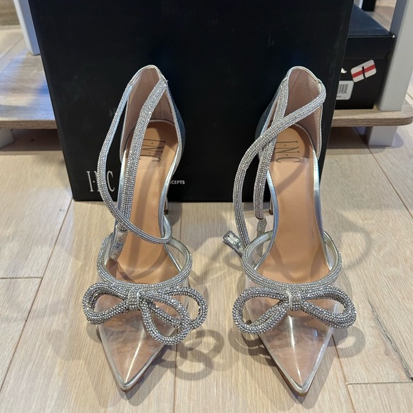 INC‎ rhinestone transparent front heels - Picture 1 of 10